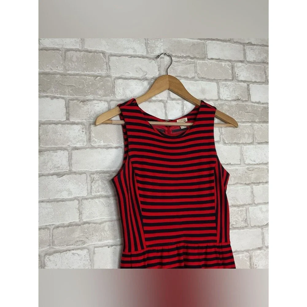 J. Crew Red Striped Sleeveless Dress Size XXS